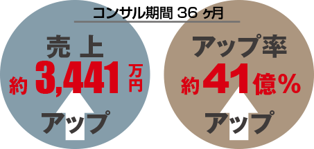 ⑭実績｜コンサル期間36ヶ月売上3,441万円アップ【お試しコーチング3ヶ月コース】ECコンサルカンパニー